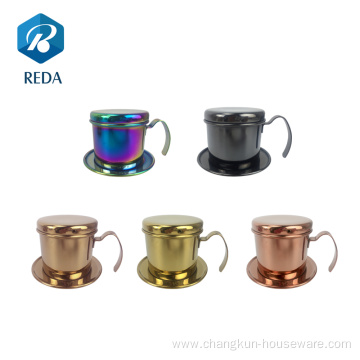 Tradition stainless steel vietnam coffee filter set dripper